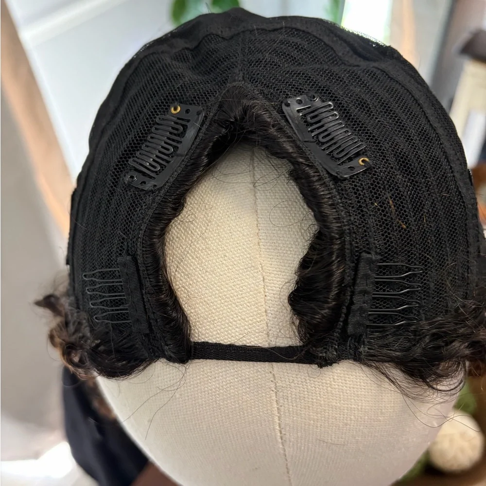 UNice InvisiBlend V part Jerry Curly& Kinky Curly Wig 16”